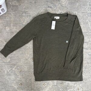 LOFT Women's Olive Crewneck Sweater